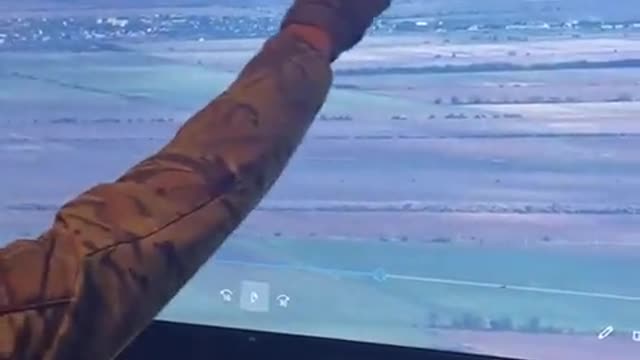 Ukrainian command post shows the view they have of an area of Kherson