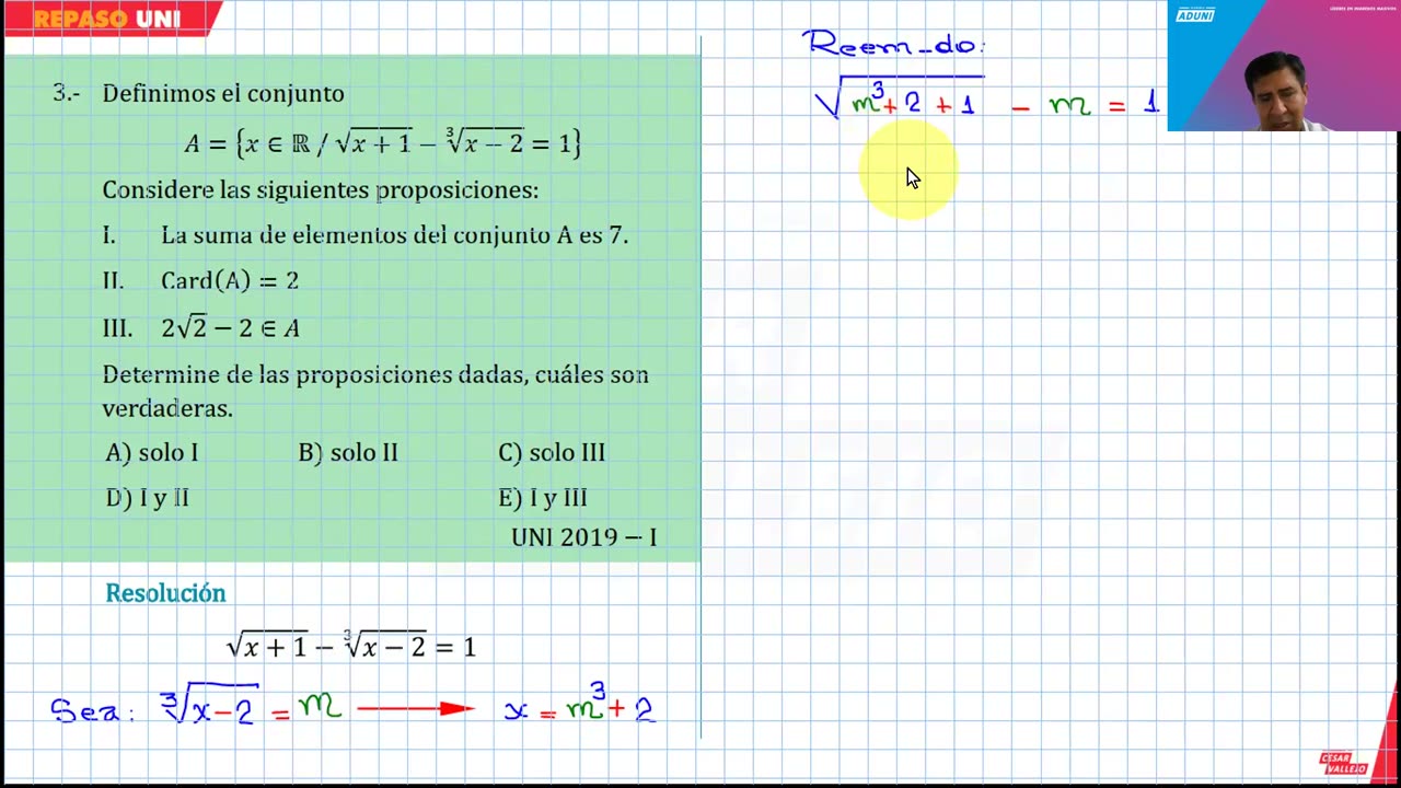 REPASO VALLEJO 2024 | Semana 02 | Álgebra S1