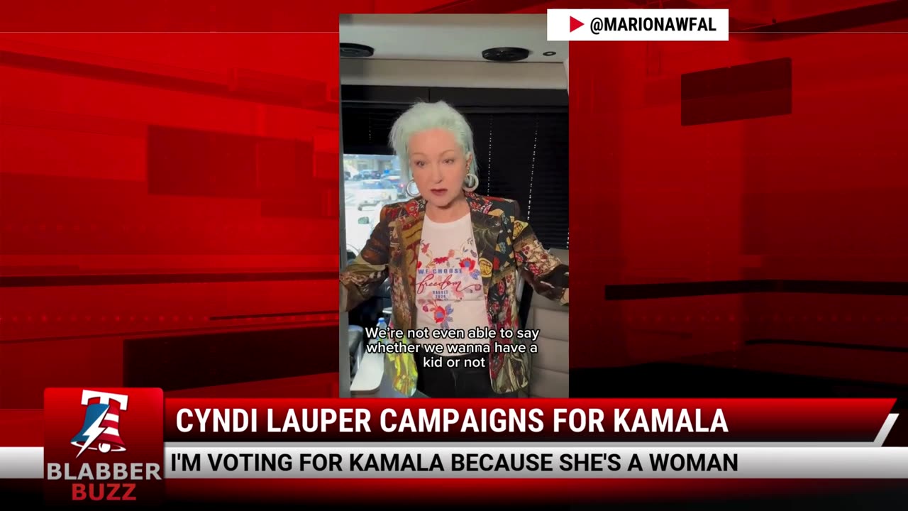 Cyndi Lauper Campaigns For Kamala