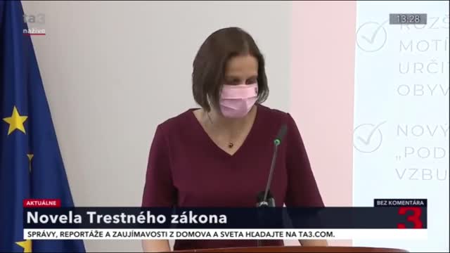 Slovensko zavede trestný čin šíření nepravdivé informace, uvedla ministryně spravedlnosti!