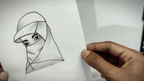 Hijab Girl Drawing From Number 2