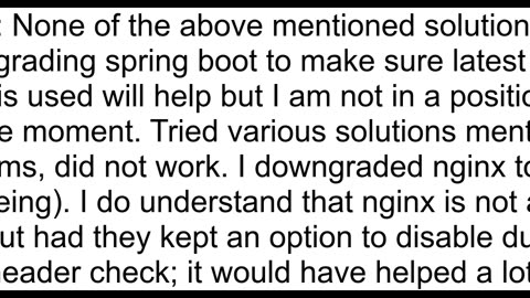 Nginx upstream sent duplicate header line quotTransferEncoding chunkedquot previous value quotTrans