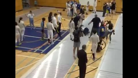 IOC President Bach's Foil Demonstration Accident