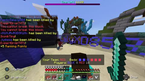 Minecraft Bedwars Chaos Mode 17 player kill streak