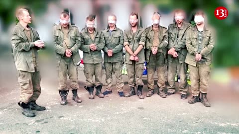 “Hunt” for 8 invaders -Russian hostages singing Ukrainian songs, blindfolded, with their hands tied