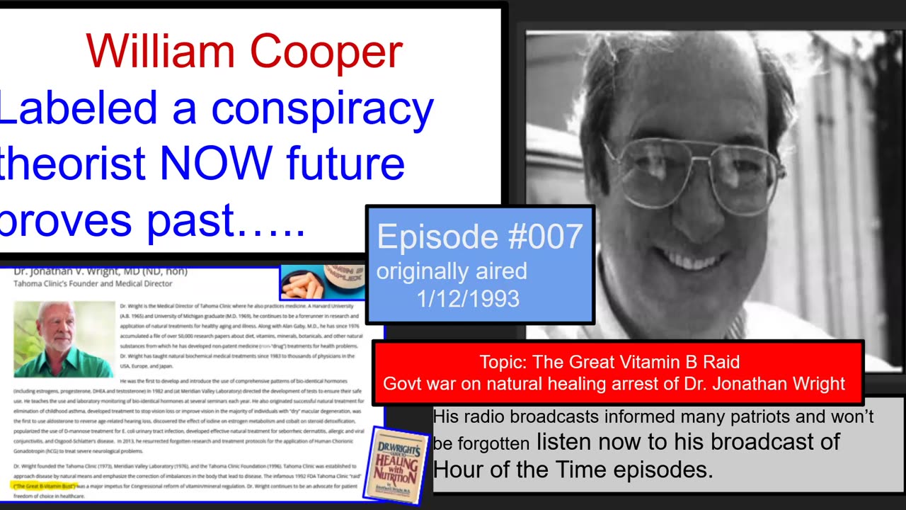 William Cooper #007 FDA Raids on Natural Healing