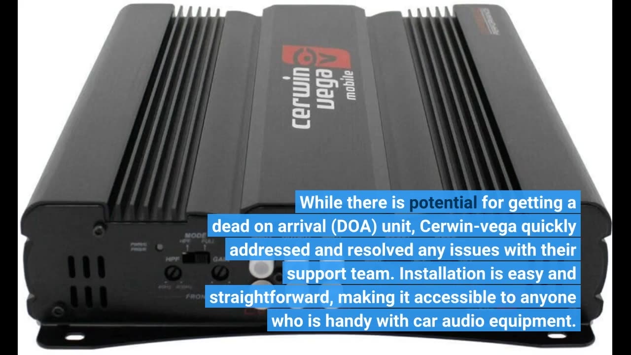 Cerwin-vega Mobile CVP1200.4D CVP Series 4-Channel Class-D #Amplifier-Overview