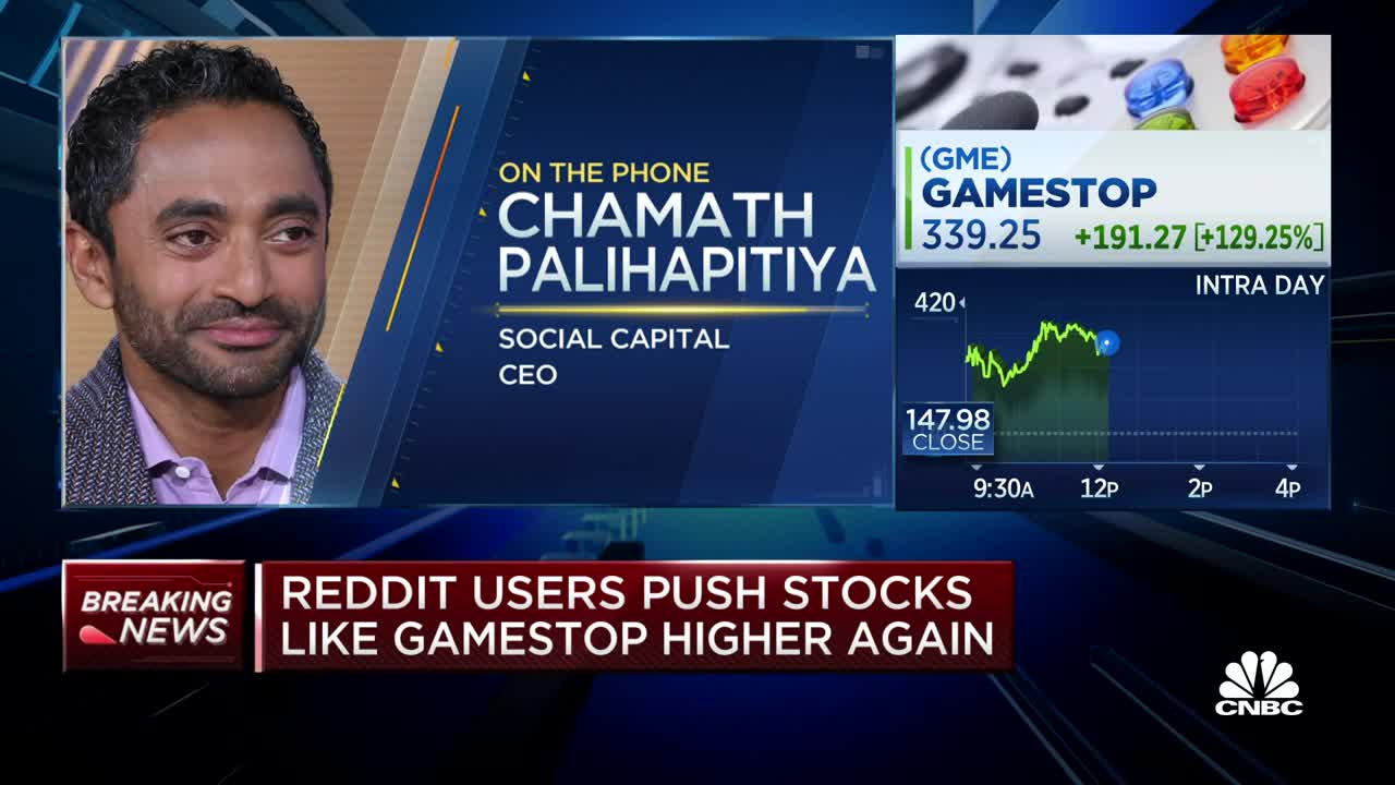 Mainstream Media At It Again! Chamath Palihapitiya on CNBC Talking About GameStop & AMC