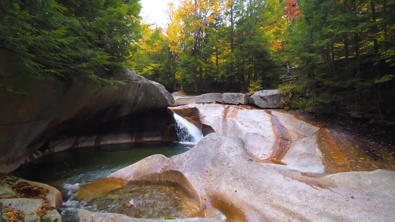 Relaxing waterfall sounds for sleeping with music