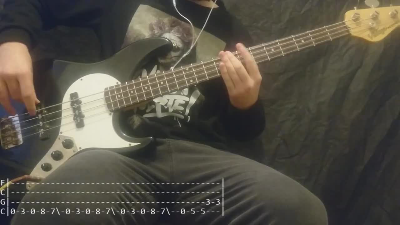 Three Days Grace - Riot Bass Cover (Tabs)