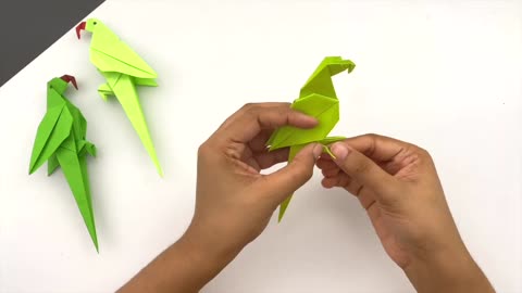 How To Make Paper Parrot - Origami Paper Parrot - How to make paper bird - Paper Craft - paper bird_