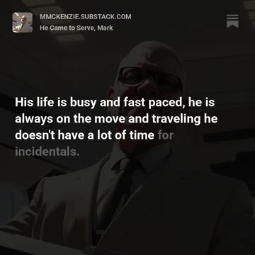 He Came to Serve, Mark Listen to the Audible sample!