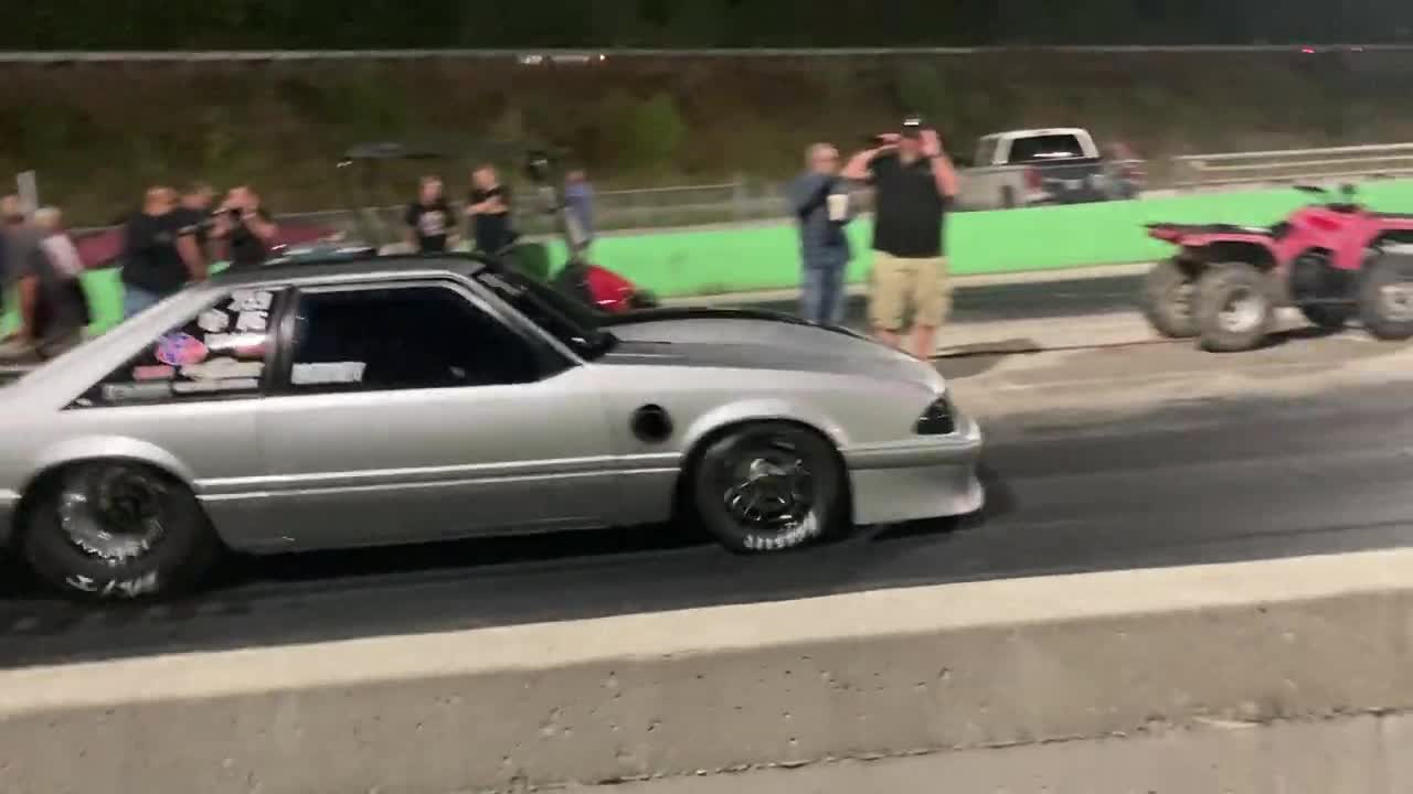 Outlaw Ford Mustang Drag Racing Burnout