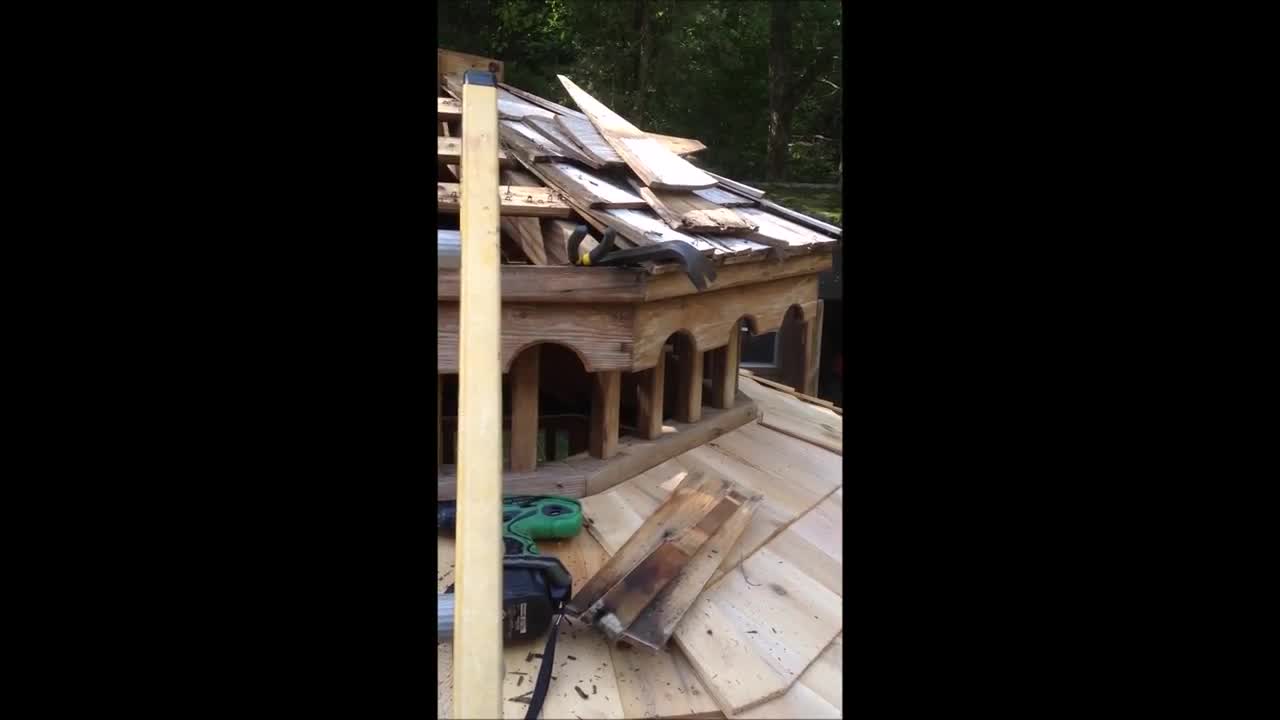 A little trick to remove construction stables from wood.