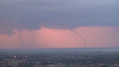 Waterspouts over Laguna de Bay, Philippines, 30 May 2020