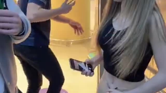 American prank on girl