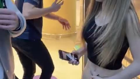 American prank on girl