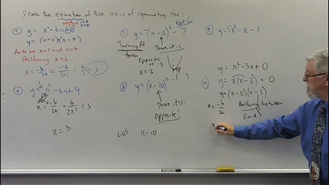 Math Parabola 04 Serious Revision of Line Of Symmetry For Years/Grade 10 and 11 Academic Courses