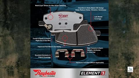 Raybestos RM Brakes Premium Raybestos Element3 EHT™ Replacement Front Brake Pad Set