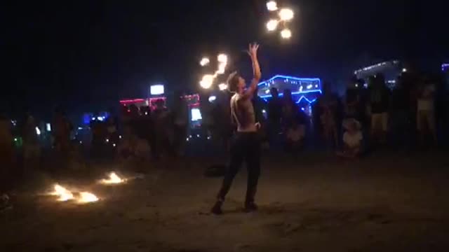 The talent of playing with fire