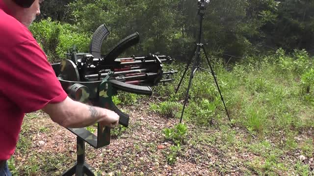 Homemade machine gun