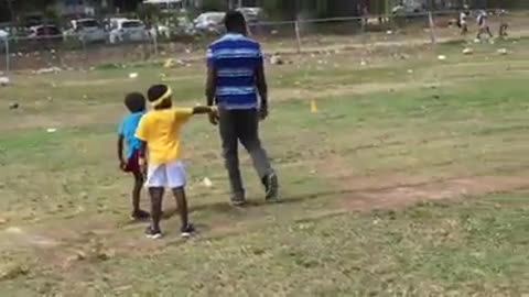 Funny African Kids Running backwards