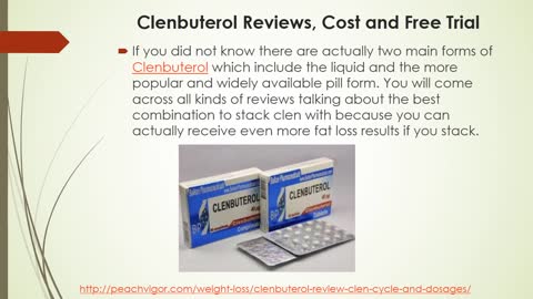 Clenbuterol Reviews, Cost and Free Trial