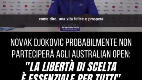 Djokovic: «Dovremmo avere la libertà di scegliere se vaccinarci o no»