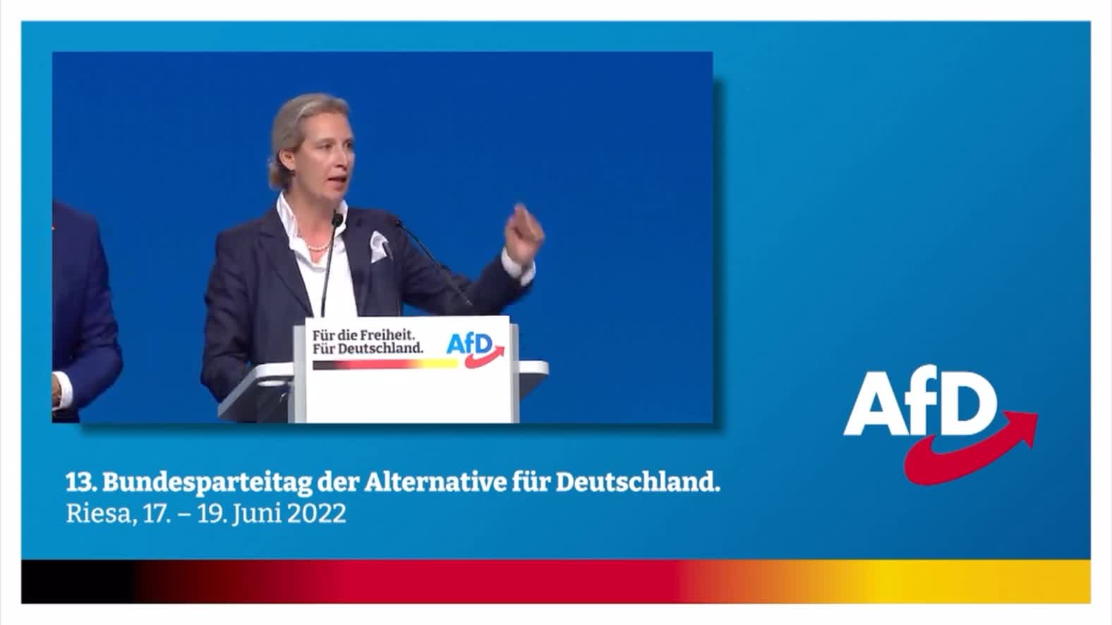 Dr. Alice Weidels - 13. Bundesparteitag der Alternative für Deutschland in Riesa am 17 Juni 2022