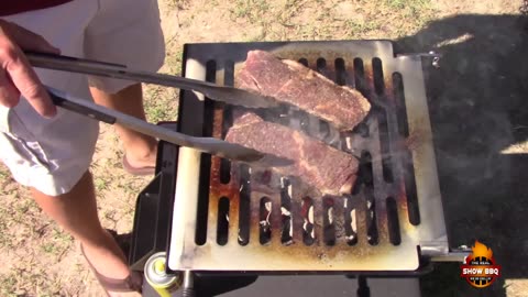 NY Strip Steaks on the The Watchman Stove _ Collaboration with Jus Piddlin BBQ