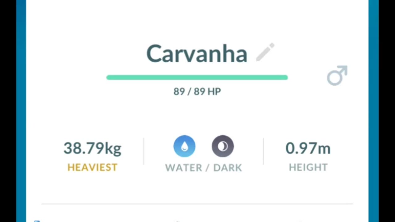 Pokémon GO-Purifying Shadow Carvanha