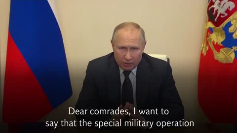 Putin claims Ukraine war 'going to plan'