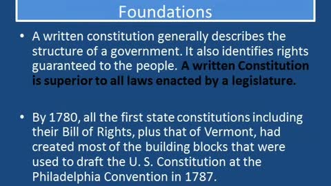 The fundamentals of how Common Law is enshrined into the constitution.