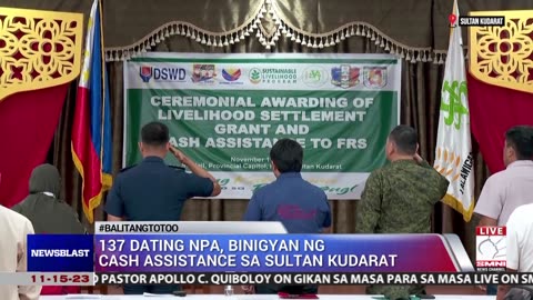 137 dating npa, binigyan ng cash assistance sa Sultan Kudarat