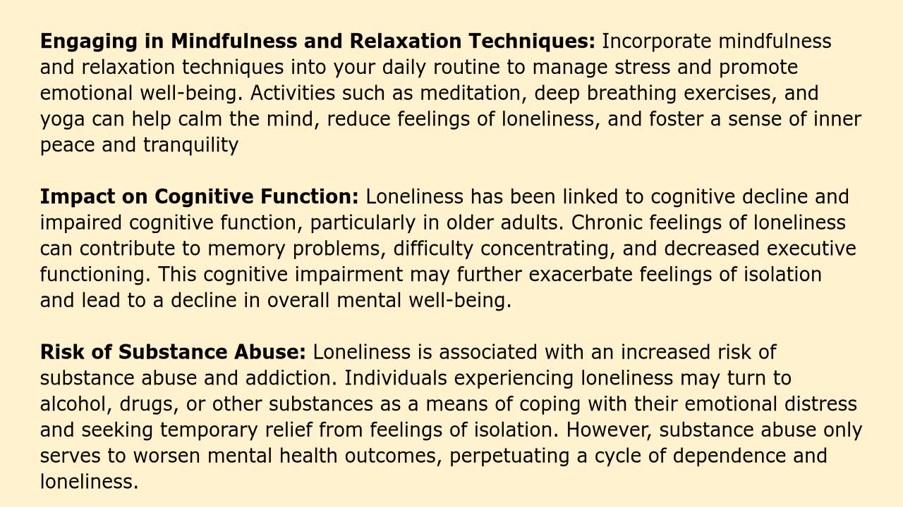 Loneliness and Mental Health: Understanding the Connection