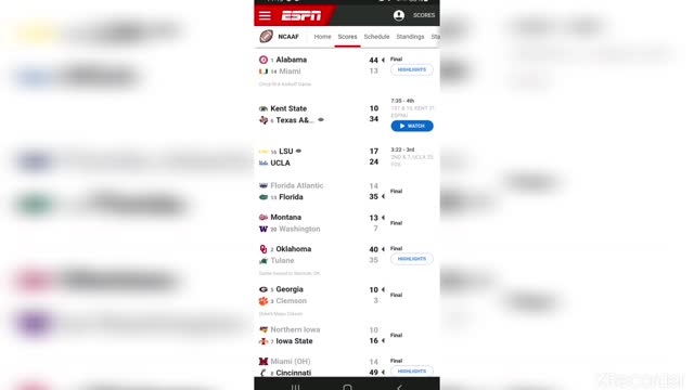 Scores from week 1.SEC BETTER THAN ALL OF THE REST!