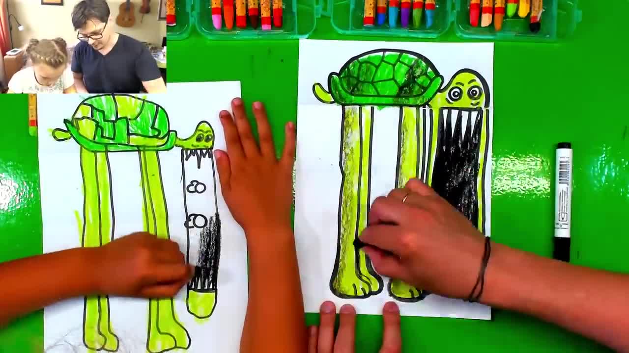 How to : draw a Crazy Tturtle / Folding Surprise