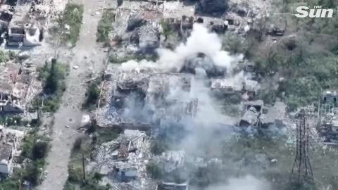 Ukrainian marines track and kill Russian forces in Donetsk drone footage shows
