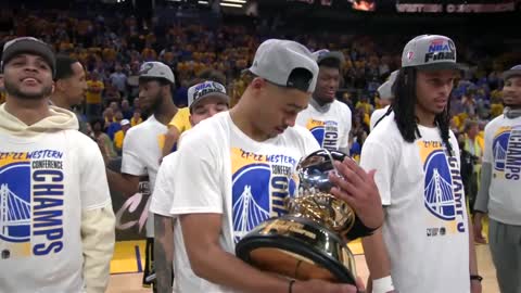 Golden State Warriors Trophy Presentation Ceremony - Western Conference Champions 🔥