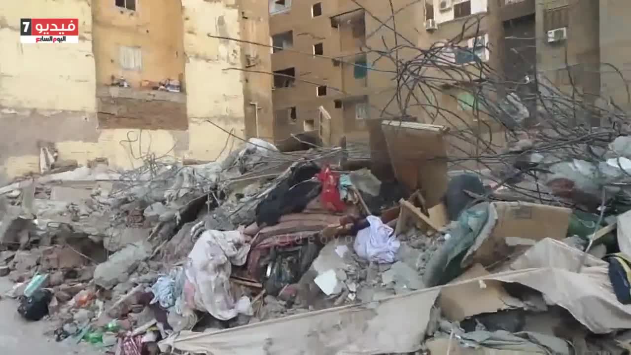 انهيار عقار بسوهاج مكون من 5 طوابق دون إصابات