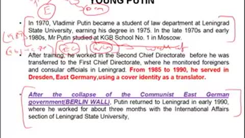 Biography about Putin