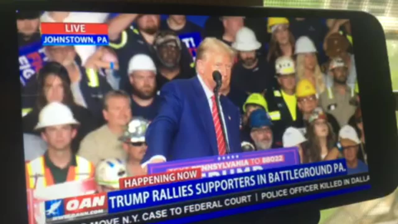 OAN trump rally supporters in battleground Pennsylvania 05:32 pm 08/30/24 Friday