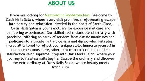 If you are looking for Mani Pedi in Ponderosa Park