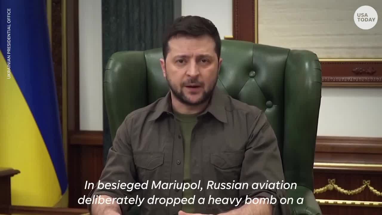 Theater in Mariupol bombed