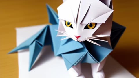 Origami Cat Picture 📄