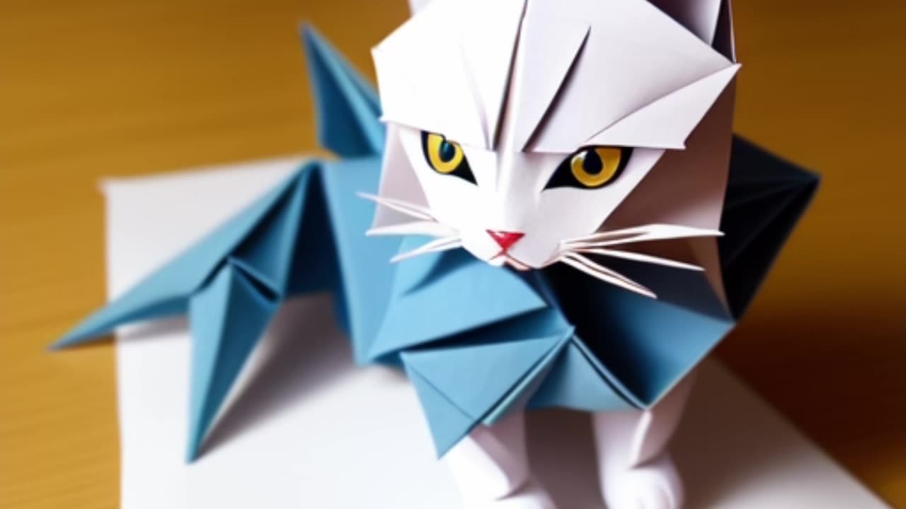 Origami Cat Picture 📄