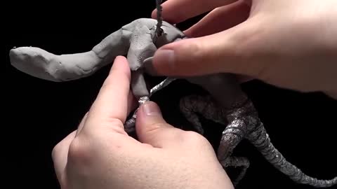 A Powerful Man Is Making Clay Sculptures.