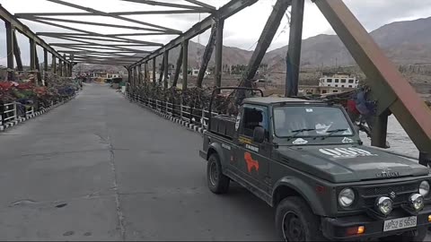 Hard fact of life on bank of sindu river near leh.