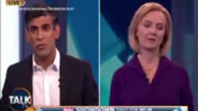 Rishi Sunak and Liz Truss clash over fiscal policy 'Liz wants to cut the taxes f.