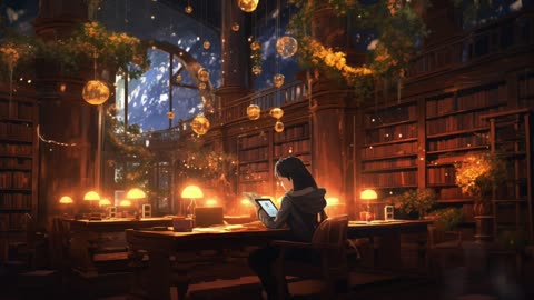 cozy library study sesh - Lofi Hip Hop [ Beats to Chill / Relax]